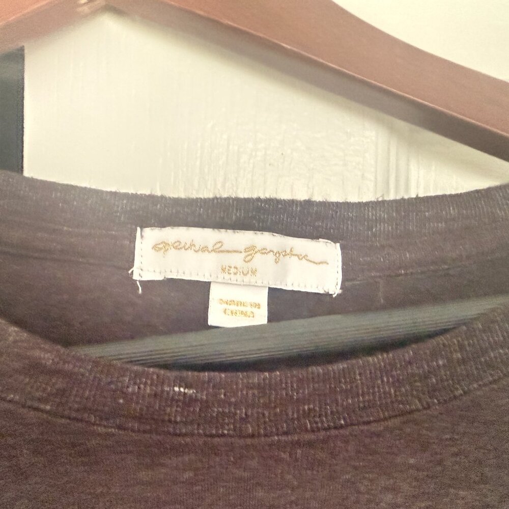 Spiritual Gangster Pullover "Grateful" Sweater- M- Heathered Gray - Picture 4 of 7